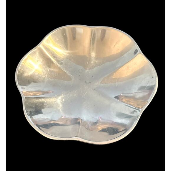 Nambe 607 Large 12” Blossom Bowl Mid Century Modern Alloy Petal Dish Sculptural - Picture 1 of 6
